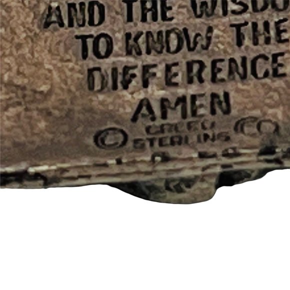 Serenity Prayer Pendant Charm Vintage Creed Sterling Silver 925 Praying Hands - Picture 5 of 6